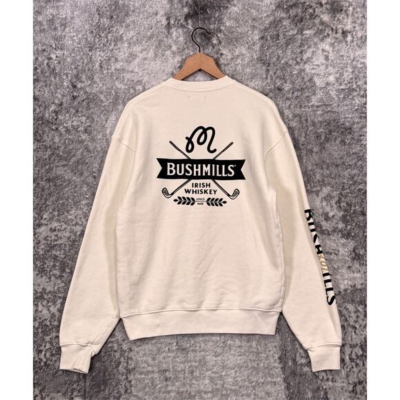 New Malbon Sweatshirt Small Mens Bushmills Crewneck Long Sleeve Pullover Sweater - Picture 3 of 9